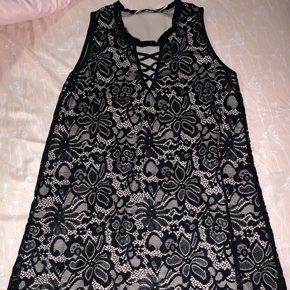 Lace covered flowy dress